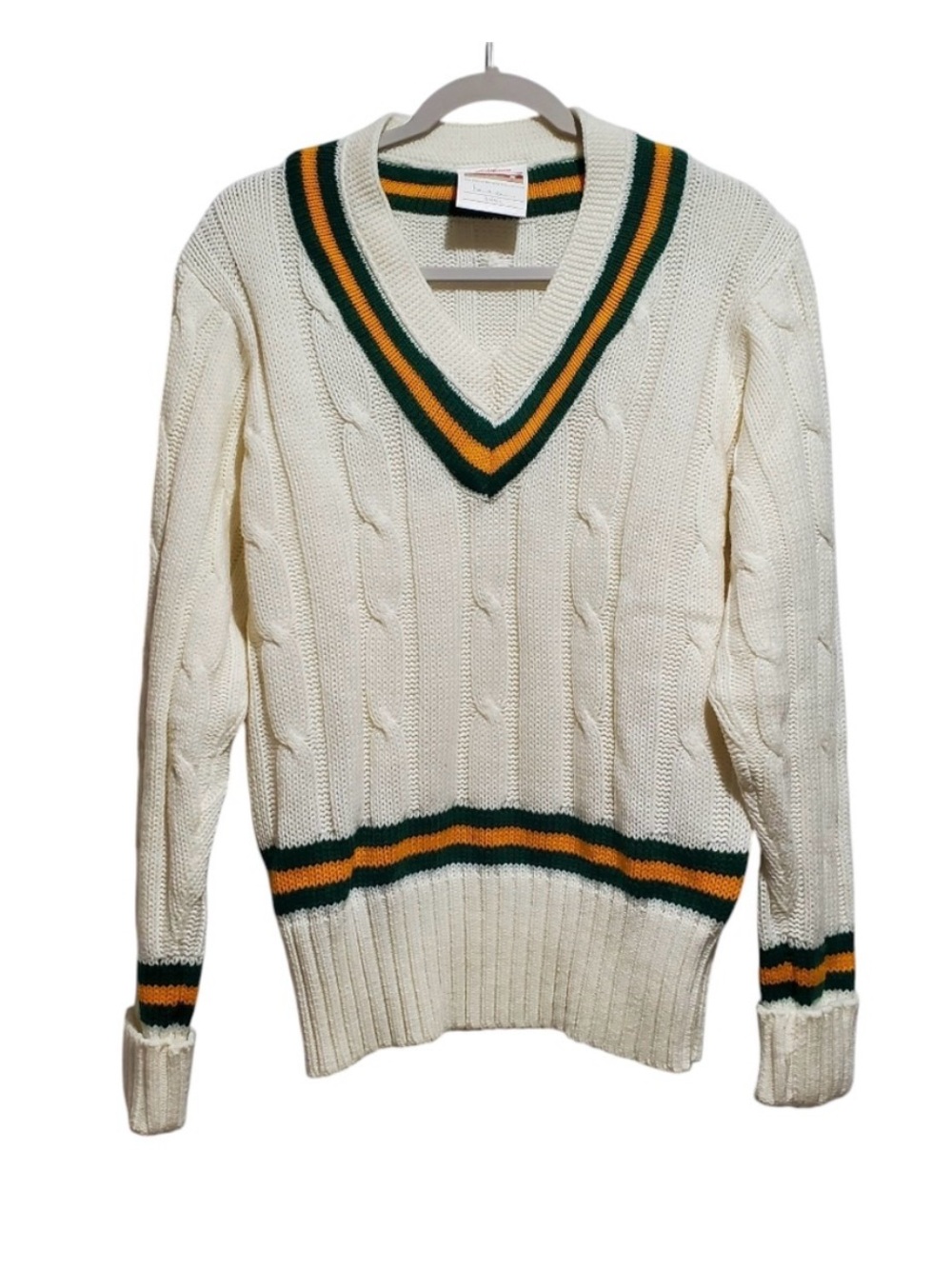 David Gower Collection Cricket Jumper Sweater Vintage Size S Academia